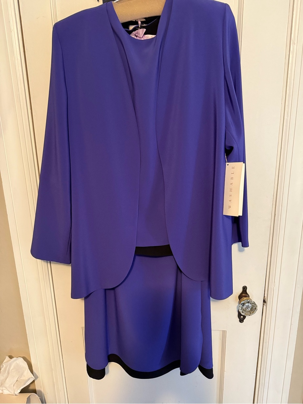 New Purple and Black Women's Skirt Set